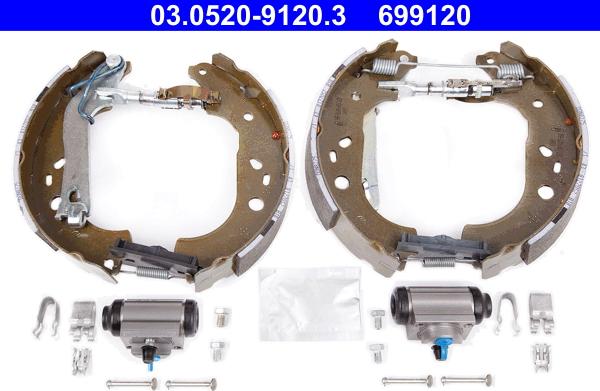 ATE 03.0520-9120.3 - Brake Shoe Set onlydrive.pro