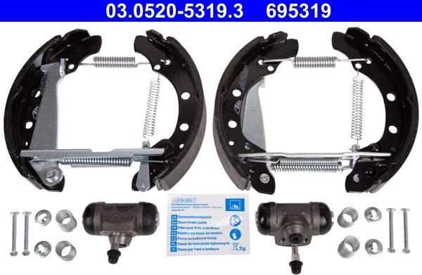 ATE 03.0520-5319.3 - Brake Shoe Set onlydrive.pro