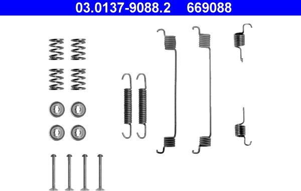 ATE 03.0137-9088.2 - Lisakomplekt, Piduriklotsid onlydrive.pro