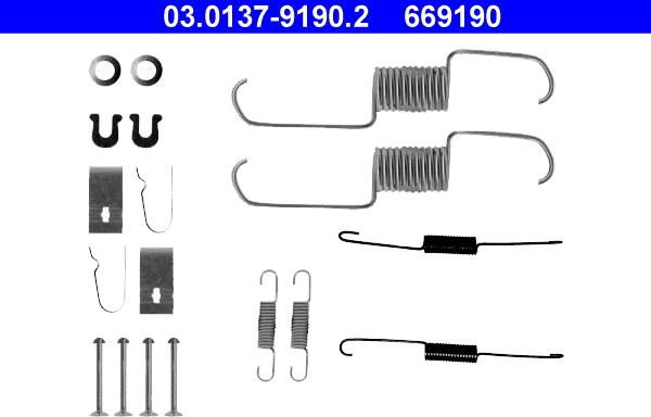 ATE 03.0137-9190.2 - Accessory Kit, brake shoes onlydrive.pro