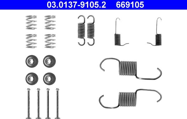 ATE 03.0137-9105.2 - Accessory Kit, brake shoes onlydrive.pro