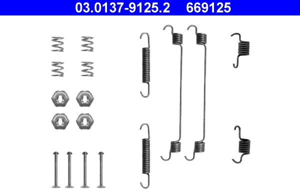 ATE 03.0137-9125.2 - Accessory Kit, brake shoes onlydrive.pro