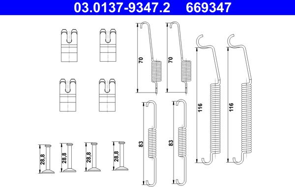 ATE 03.0137-9347.2 - Accessory Kit, brake shoes onlydrive.pro