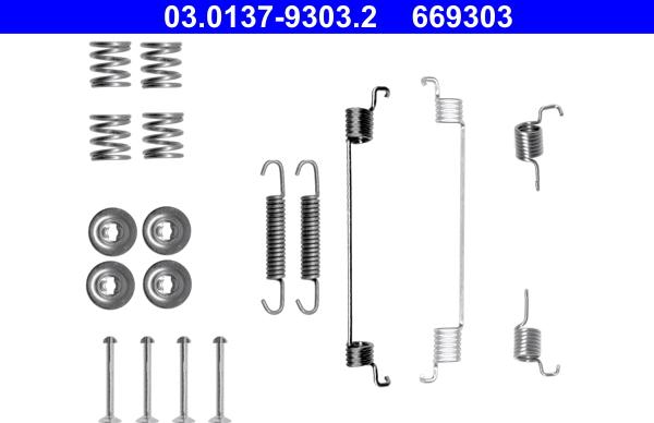 ATE 03.0137-9303.2 - Accessory Kit, brake shoes onlydrive.pro