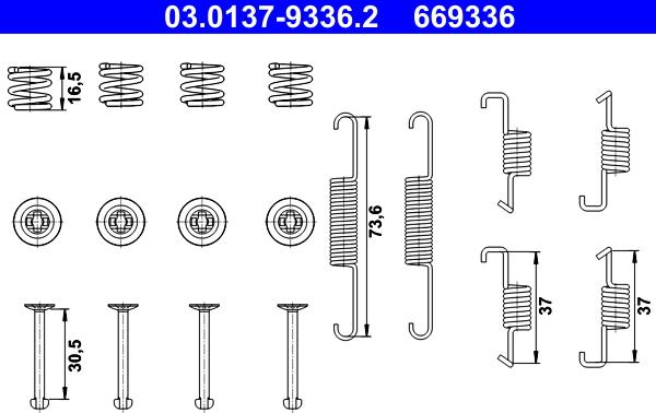 ATE 03.0137-9336.2 - Accessory Kit, parking brake shoes onlydrive.pro