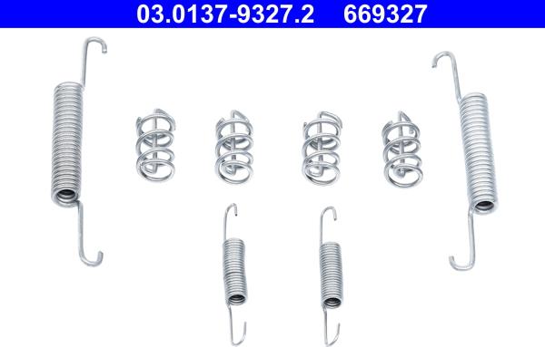 ATE 03.0137-9327.2 - Lisakomplekt, seisupiduriklotsid onlydrive.pro