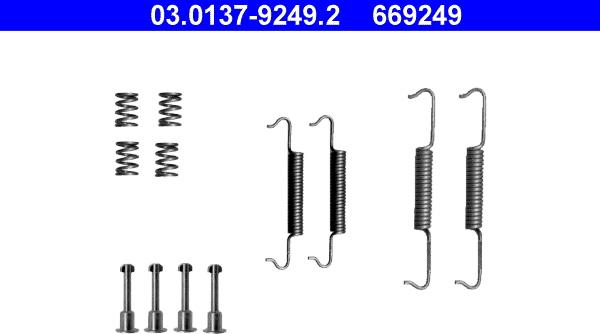 ATE 03.0137-9249.2 - Accessory Kit, parking brake shoes onlydrive.pro