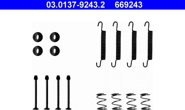 ATE 03.0137-9243.2 - Tarvikesarja, seisontajarru onlydrive.pro