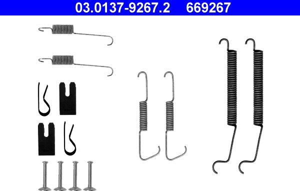 ATE 03.0137-9267.2 - Accessory Kit, brake shoes onlydrive.pro