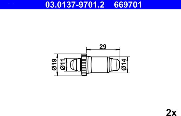 ATE 03.0137-9701.2 - Tarvikesarja, seisontajarru onlydrive.pro