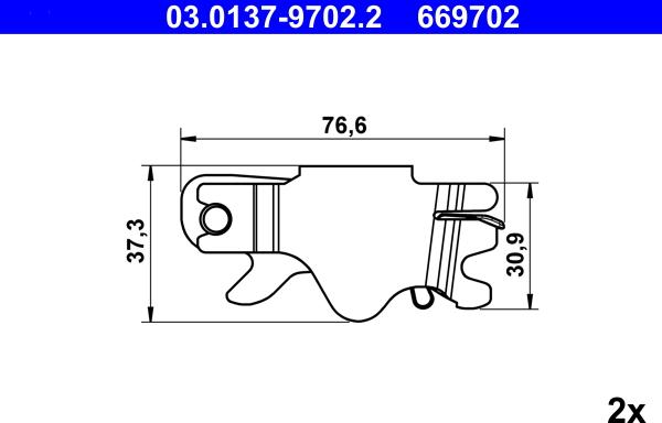 ATE 03.0137-9702.2 - Lisakomplekt, seisupiduriklotsid onlydrive.pro