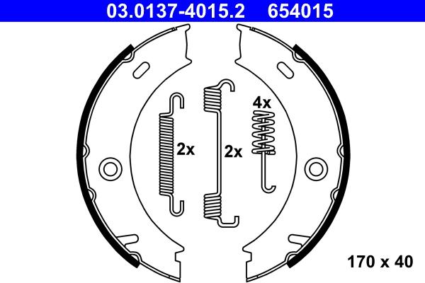 ATE 03.0137-4015.2 - Piduriklotside komplekt,seisupidur onlydrive.pro