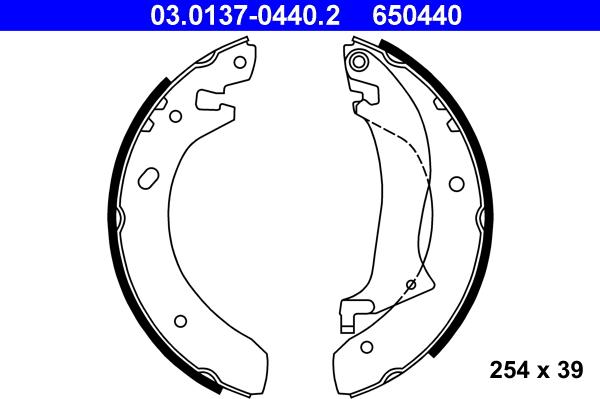 ATE 03.0137-0440.2 - Brake Shoe Set onlydrive.pro