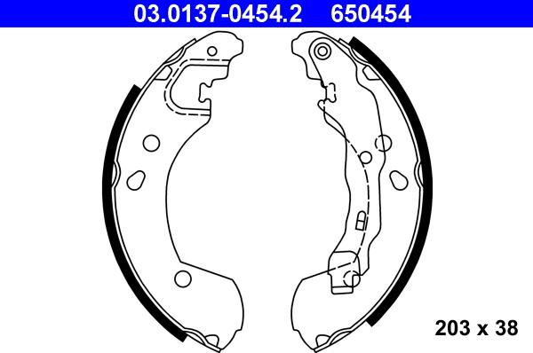 ATE 03.0137-0454.2 - Brake Shoe Set onlydrive.pro