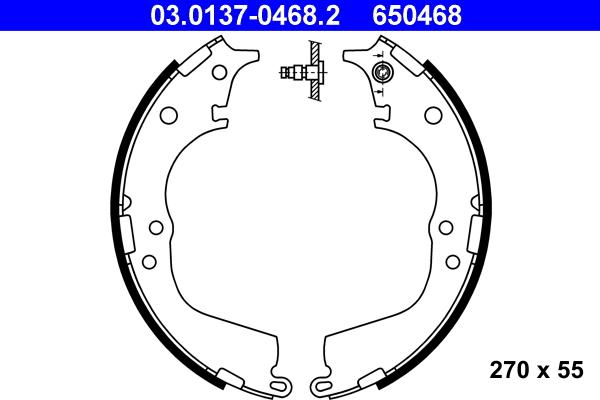 ATE 03.0137-0468.2 - Brake Shoe Set onlydrive.pro