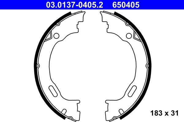 ATE 03.0137-0405.2 - Brake Shoe Set, parking brake onlydrive.pro