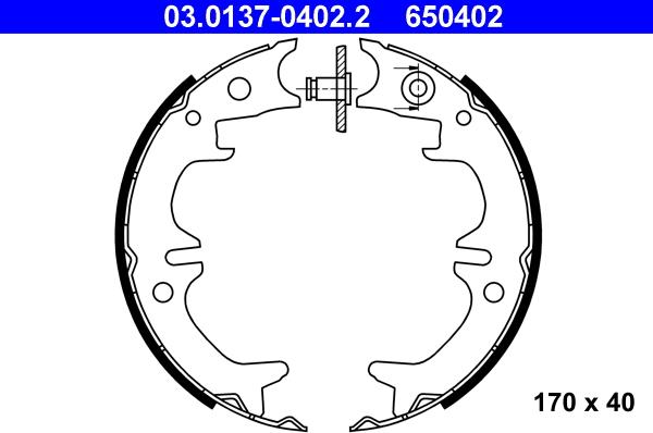 ATE 03.0137-0402.2 - Brake Shoe Set, parking brake onlydrive.pro