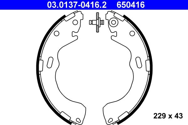 ATE 03.0137-0416.2 - Brake Shoe Set onlydrive.pro