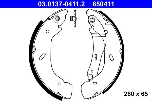 ATE 03.0137-0411.2 - Brake Shoe Set onlydrive.pro