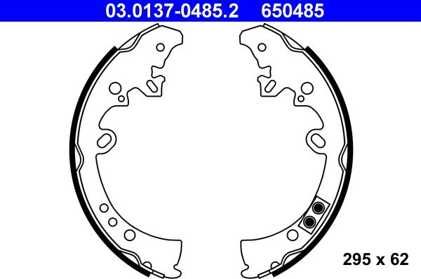 ATE 03.0137-0485.2 - Brake Shoe Set onlydrive.pro