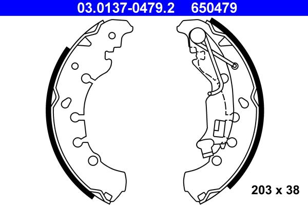 ATE 03.0137-0479.2 - Brake Shoe Set onlydrive.pro