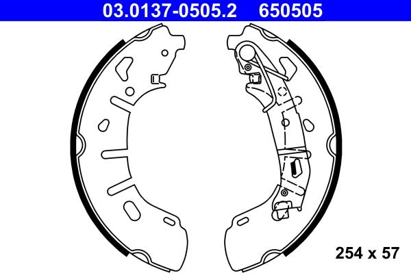 ATE 03.0137-0505.2 - Piduriklotside komplekt onlydrive.pro