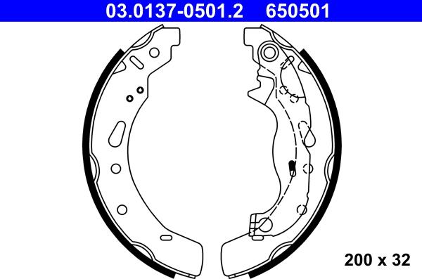 ATE 03.0137-0501.2 - Piduriklotside komplekt onlydrive.pro