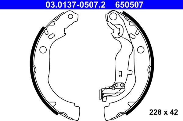 ATE 03.0137-0507.2 - Piduriklotside komplekt onlydrive.pro