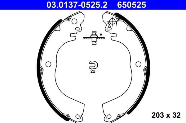 ATE 03.0137-0525.2 - Piduriklotside komplekt onlydrive.pro