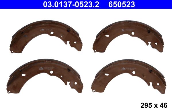 ATE 03.0137-0523.2 - Brake Shoe Set onlydrive.pro