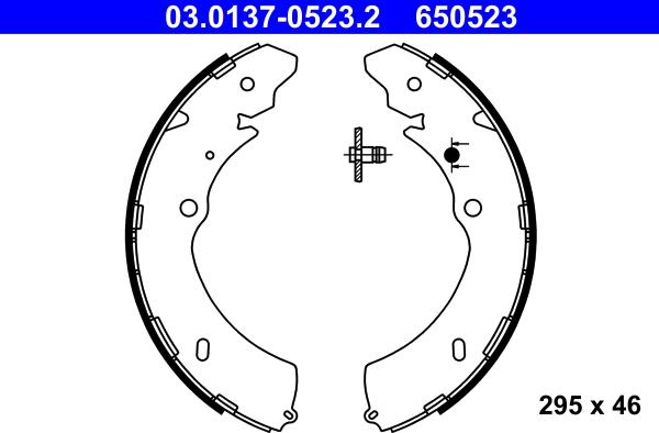 ATE 03.0137-0523.2 - Bremžu loku komplekts onlydrive.pro