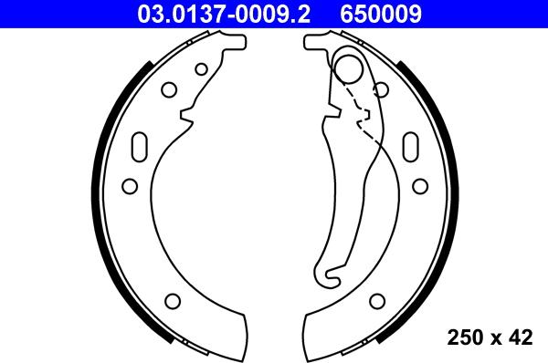 ATE 03.0137-0009.2 - Brake Shoe Set onlydrive.pro