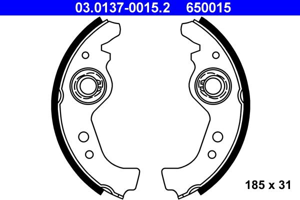 ATE 03.0137-0015.2 - Brake Shoe Set onlydrive.pro