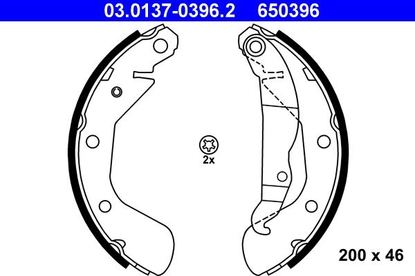 ATE 03.0137-0396.2 - Piduriklotside komplekt onlydrive.pro