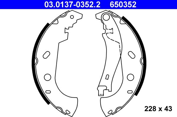 ATE 03.0137-0352.2 - Piduriklotside komplekt onlydrive.pro