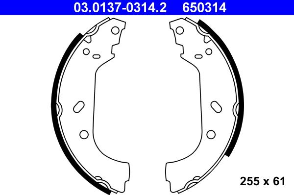 ATE 03.0137-0314.2 - Piduriklotside komplekt onlydrive.pro