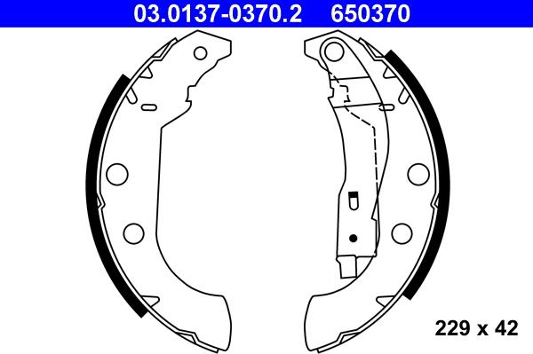 ATE 03.0137-0370.2 - Brake Shoe Set onlydrive.pro