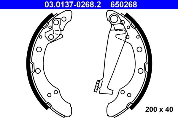 ATE 03.0137-0268.2 - Brake Shoe Set onlydrive.pro