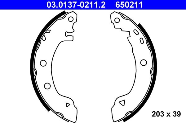 ATE 03.0137-0211.2 - Piduriklotside komplekt onlydrive.pro