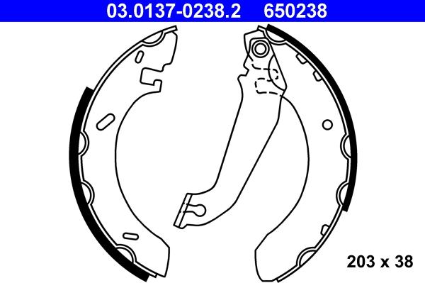 ATE 03.0137-0238.2 - Piduriklotside komplekt onlydrive.pro