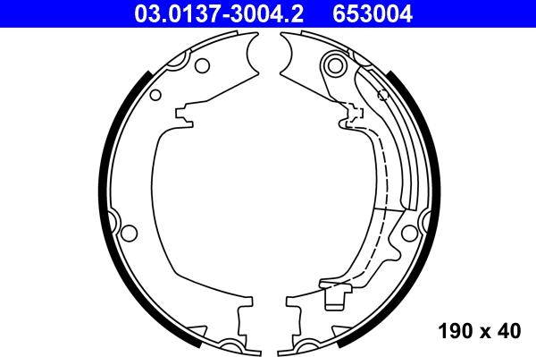 ATE 03.0137-3004.2 - Piduriklotside komplekt,seisupidur onlydrive.pro