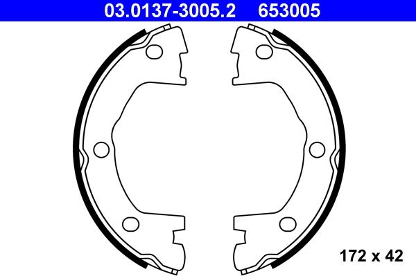 ATE 03.0137-3005.2 - Piduriklotside komplekt,seisupidur onlydrive.pro