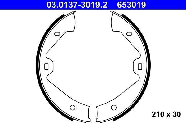 ATE 03.0137-3019.2 - Piduriklotside komplekt,seisupidur onlydrive.pro