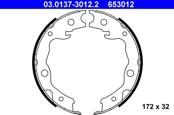 ATE 03.0137-3012.2 - Piduriklotside komplekt,seisupidur onlydrive.pro