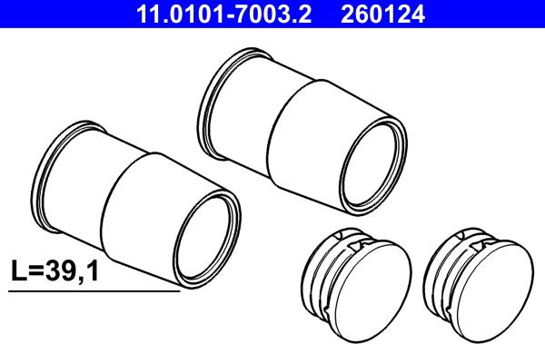 ATE 11.0101-7003.2 - Ohjainhylsysarja, jarrusatula onlydrive.pro