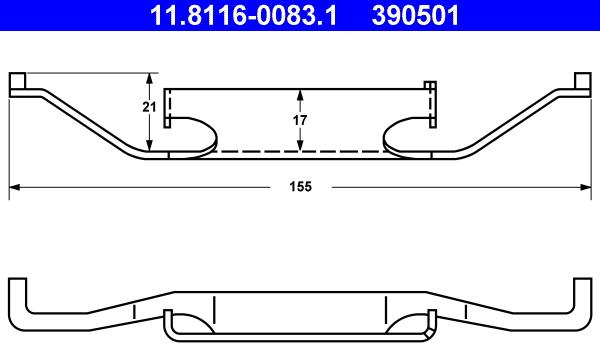 ATE 11.8116-0083.1 - Spring, brake caliper onlydrive.pro