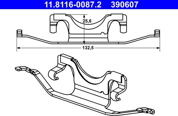 ATE 11.8116-0087.2 - Atspere, Bremžu suports onlydrive.pro