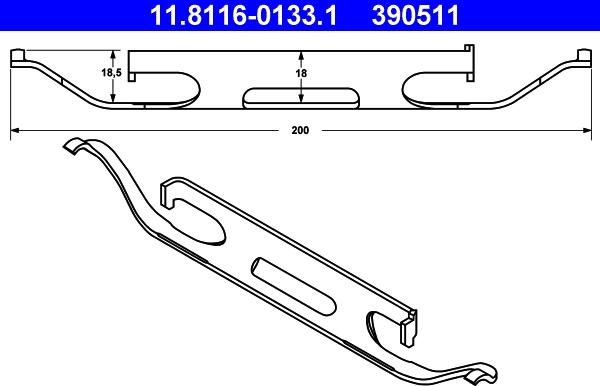 ATE 11.8116-0133.1 - Spring, brake caliper onlydrive.pro