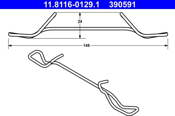 ATE 11.8116-0129.1 - Spring, brake caliper onlydrive.pro