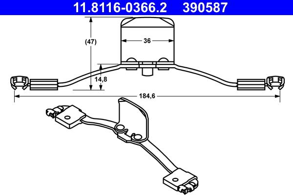 ATE 11.8116-0366.2 - Spring, brake caliper onlydrive.pro